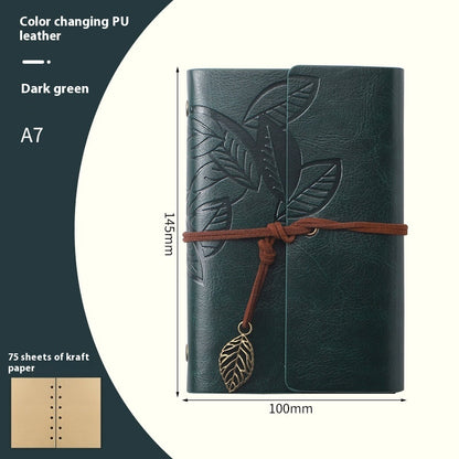Creative Vintage Leaves Travel Diary Notebook Stationery