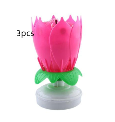 Buy First Musical Lotus Candle Colorful Birthday Cake Decor