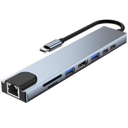 8-in-1 Type-C Docking Station with HDMI Ethernet and PD
