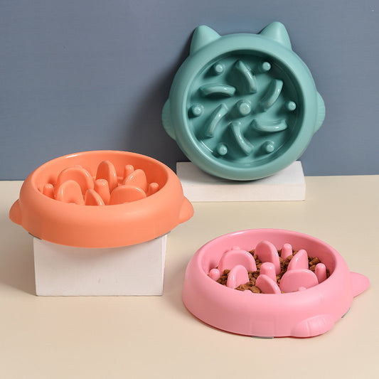 Pet Dog Cat Slow Feeder Bowls – Anti-choking Eating Plate