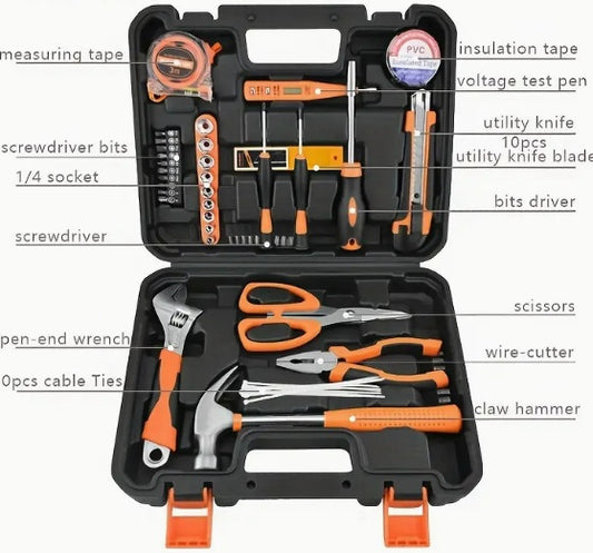 59-Piece Tool Set – Durable Tools for DIY & Household Use
