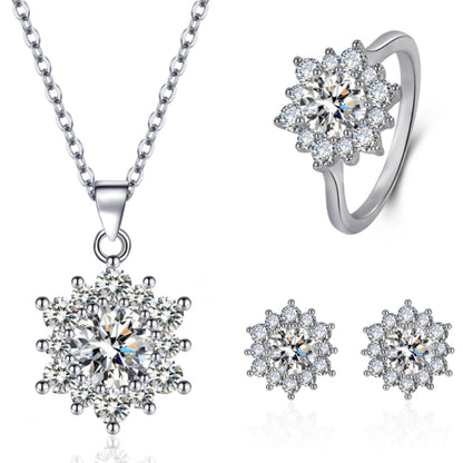 Buy Elegant Snowflake Jewelry Set for Women Full-Diamond Sparkle