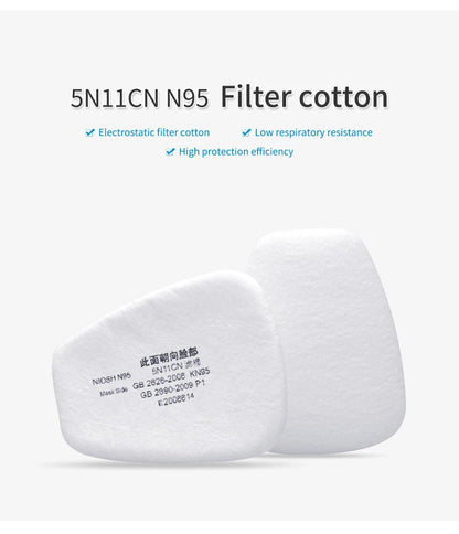 Reusable Half Face Respirator Gas Mask with Safety Goggles