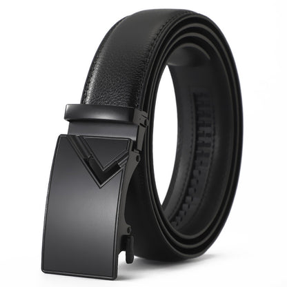 Men’s Genuine Leather Belt Automatic Buckle Stylish & Durable