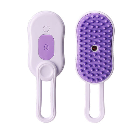 3-in-1 Electric Steam Pet Brush – Hair Removal & Massage Comb