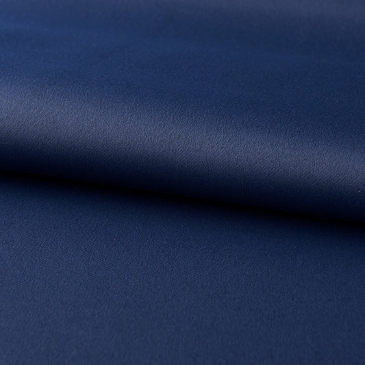 Buy Dark Blue Bedroom Blackout Fabric Printed Curtains for Style Room