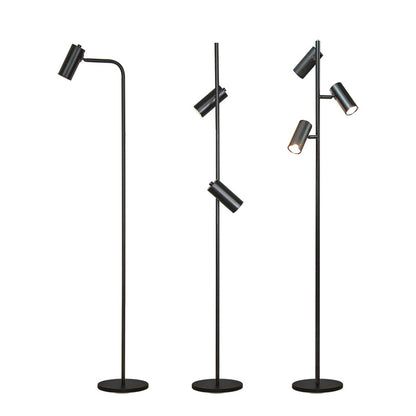 Adjustable Floor Lamp with Three-Head Three-Color Lighting