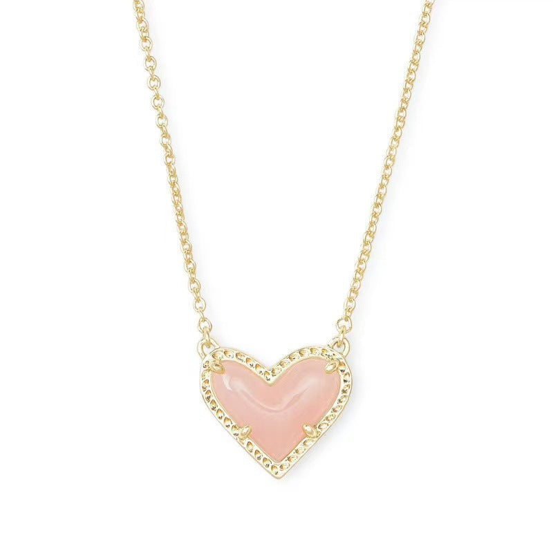 Buy Girls & Women Cubic Zirconia Heart Necklace Chic & Sparkling
