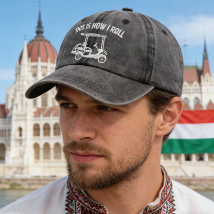 Buy 2pcs This Is How I Roll Golf Cart Hat – Adjustable Cotton Cap