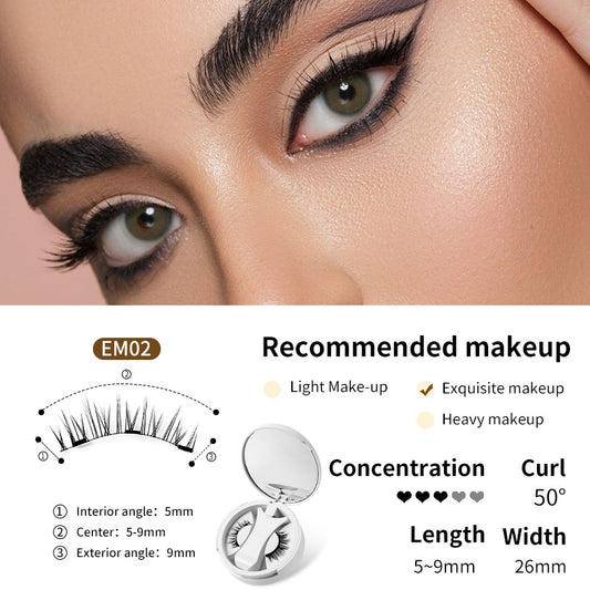 Magnetic False Eyelashes with Storage Box and Applicator