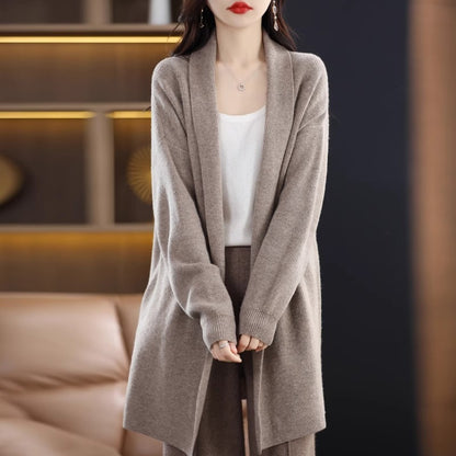 Buy Women’s Stylish Loose-Fitting Mid-Length Knit Cardigan Online
