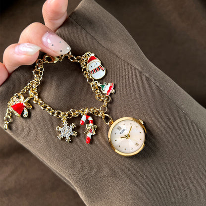 Christmas Bracelet Quartz Watch for Women Stylish Gift
