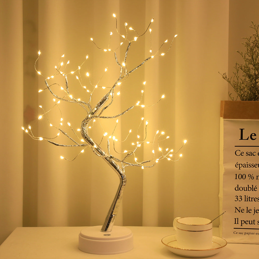 Buy Starry Sky LED Copper Wire Rice Tree Lamp with Color Light