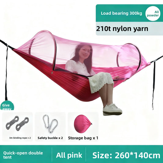 Automatic Quick Opening Mosquito Proof Camping Hammock