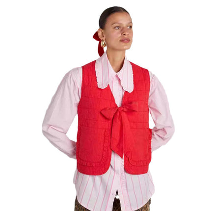 New FallWinter Womens Street-Style Lace-Up Vest Top