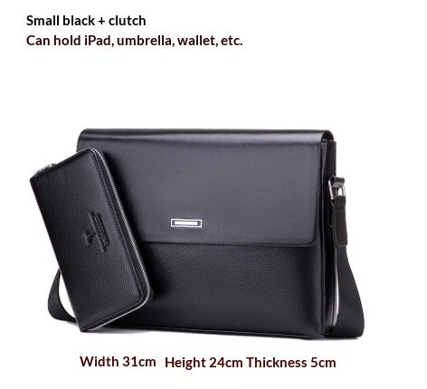 Trendy Men’s Business & Casual Leather Bag Large Capacity