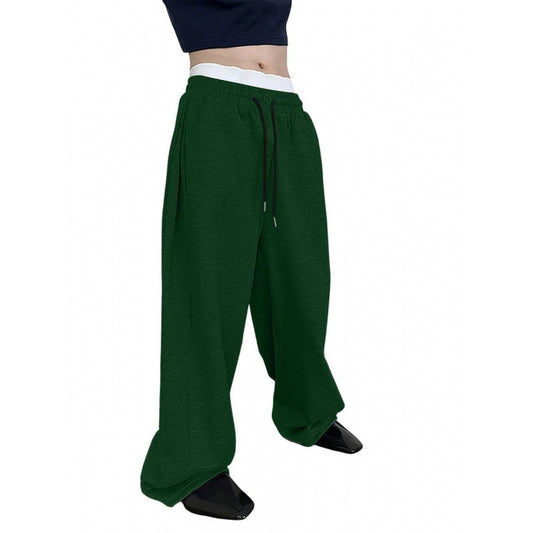 Buy Men’s Drawstring Waist Wide-Leg Loose Pants for Comfort