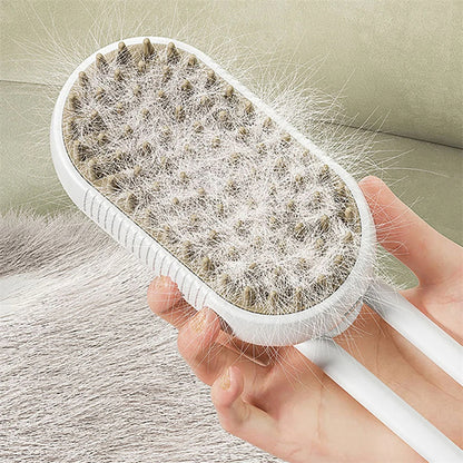 3-in-1 Electric Steam Pet Brush – Hair Removal & Massage Comb