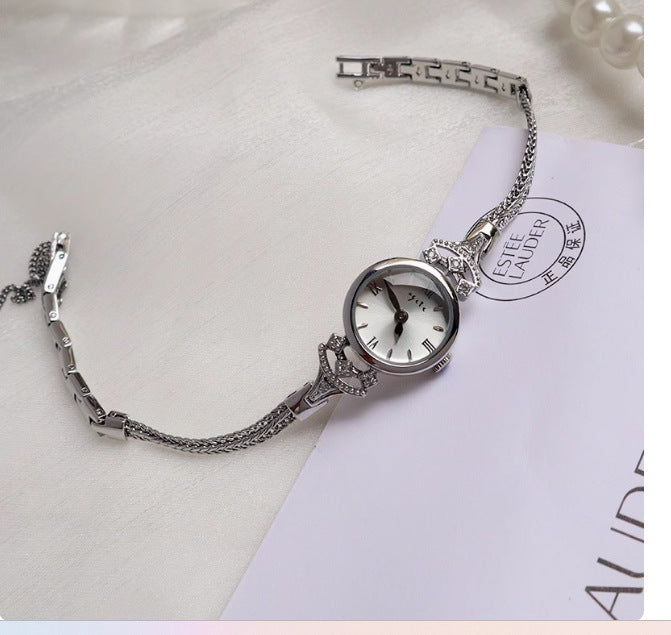 Vintage Square Watch for Women with Dainty Wheat Design