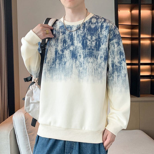 New Tie Dye Crew Neck Hoodie for Men – Stylish Everyday Wear