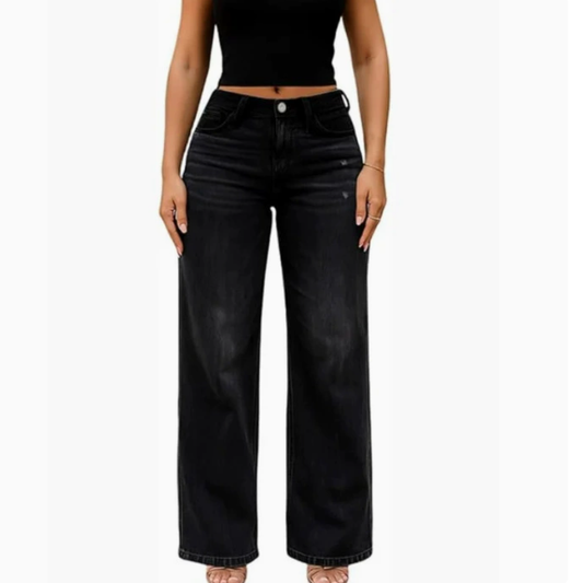 Micro-Flared Mid-Rise Jeans