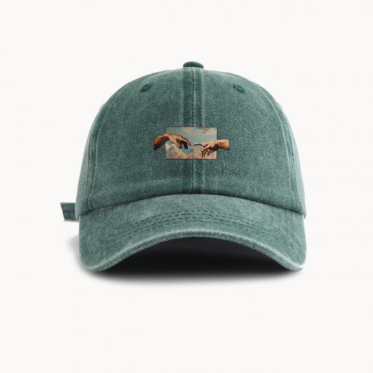 Water-Washed Vintage Baseball Cap With Wide Brim Casual Style