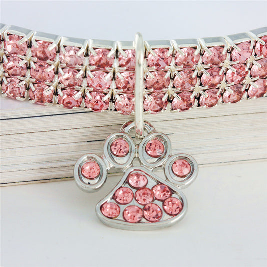 Diamond Pet Collar – Elastic Bling Necklace for Cats & Dogs