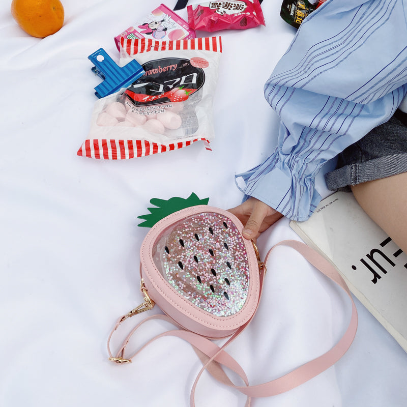 Buy Summer Children's Pineapple Strawberry One Shoulder Jelly Bag