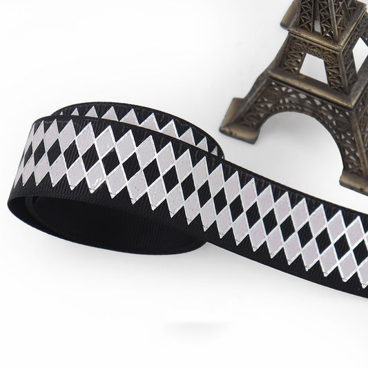 25mm Bronzing Geometric Rib Ribbon – Stylish Craft Ribbon