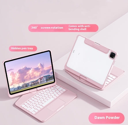 360 Swivel Keyboard Clear Case for iPad with Smart Trackpad