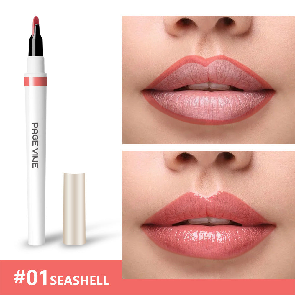 Lip Liner and Gloss Dual Set for Smooth, Long-Lasting Color