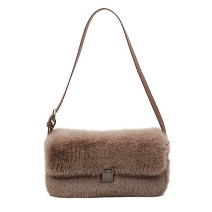 Buy Retro Armpit Shoulder Plush Bag Stylish Everyday Carry for Women