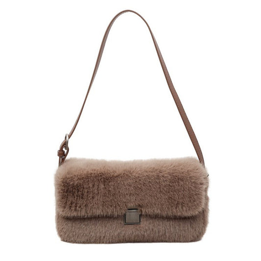 Buy Retro Armpit Shoulder Plush Bag Stylish Everyday Carry for Women