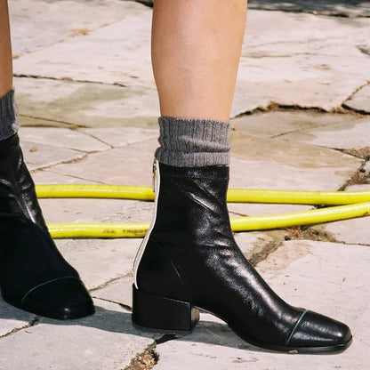 Women's Simple Square Toe Ankle Boots Fashion Style Wear
