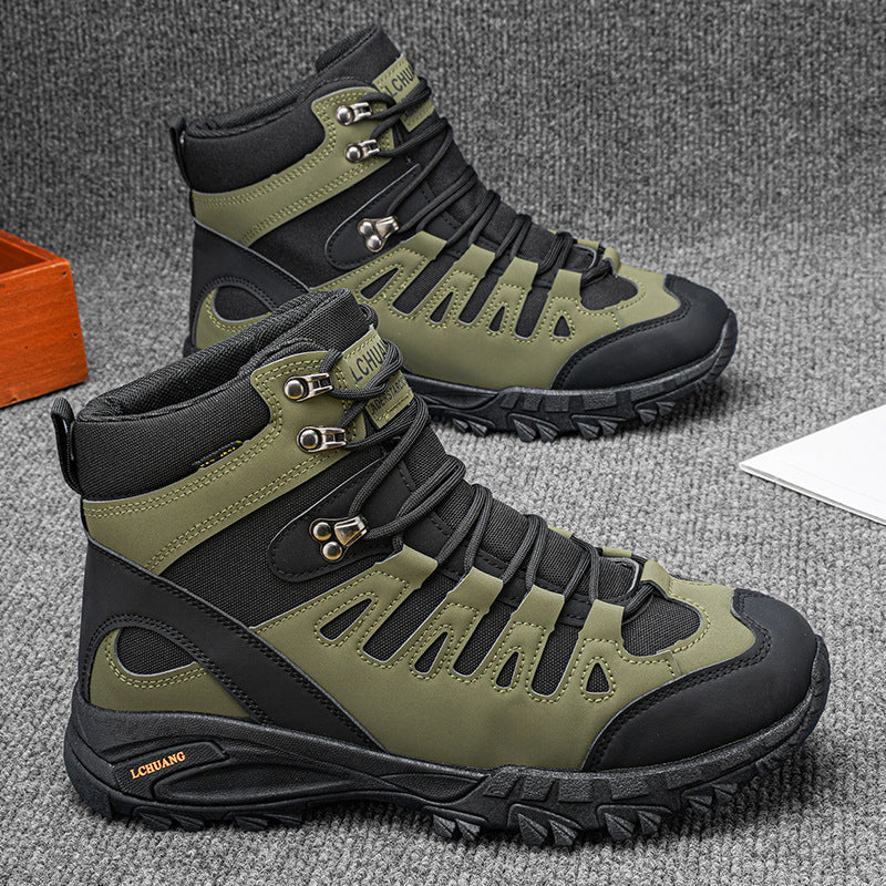 High Top Lace-Up Boots – Warm Fall & Winter Outdoor Footwear