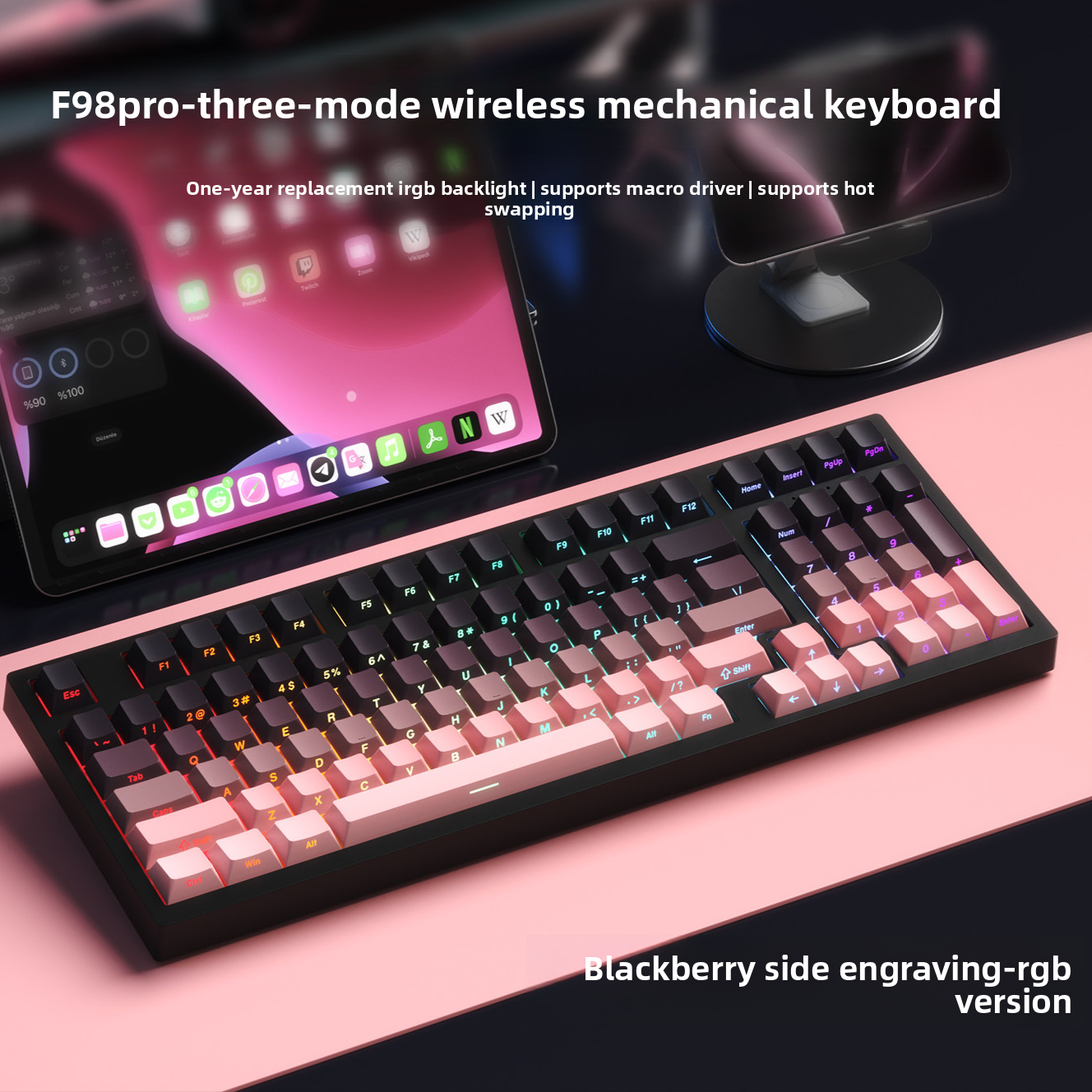 F98Pro Wireless Mechanical Keyboard