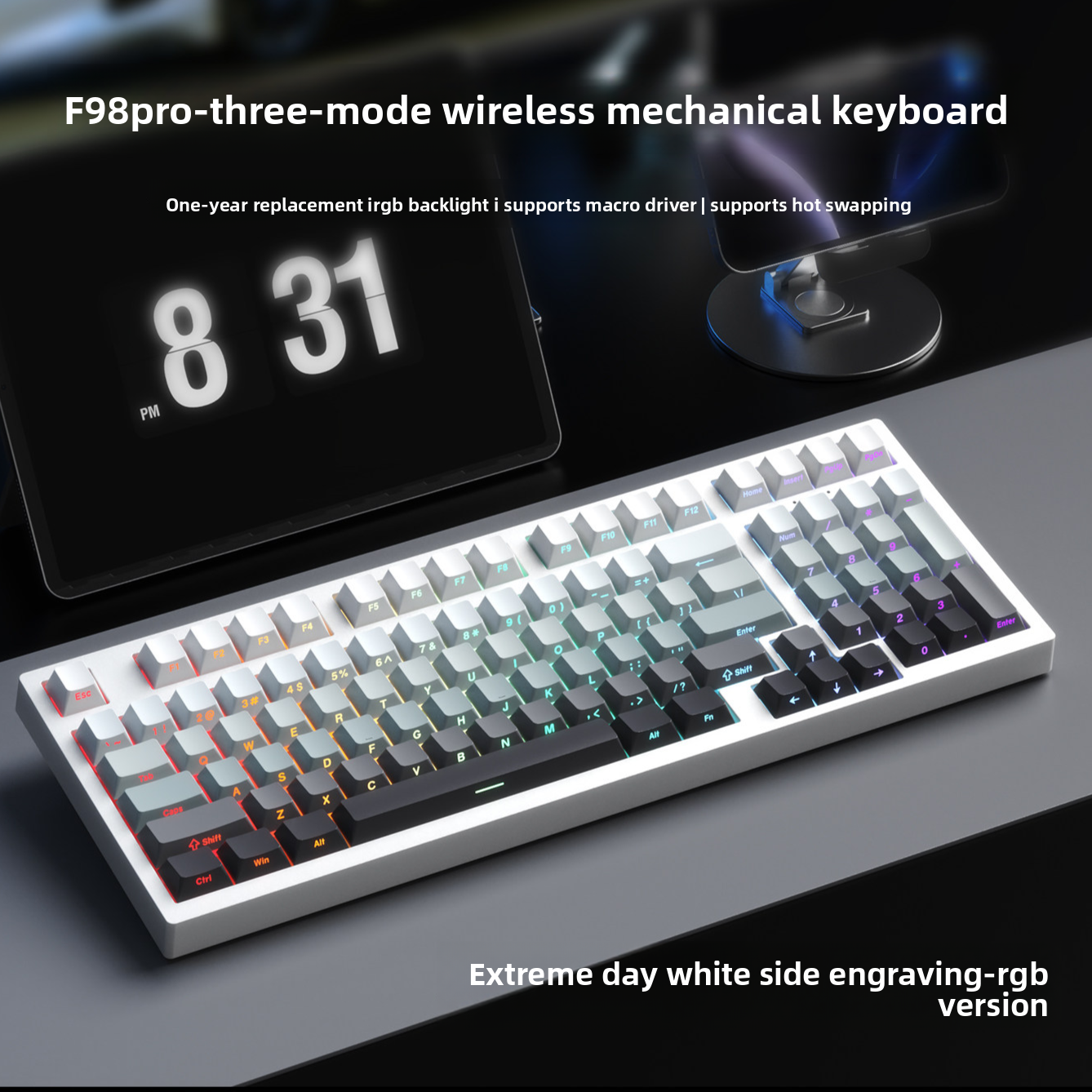 F98Pro Wireless Mechanical Keyboard