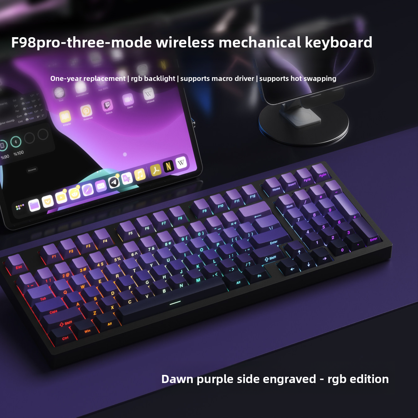 F98Pro Wireless Mechanical Keyboard