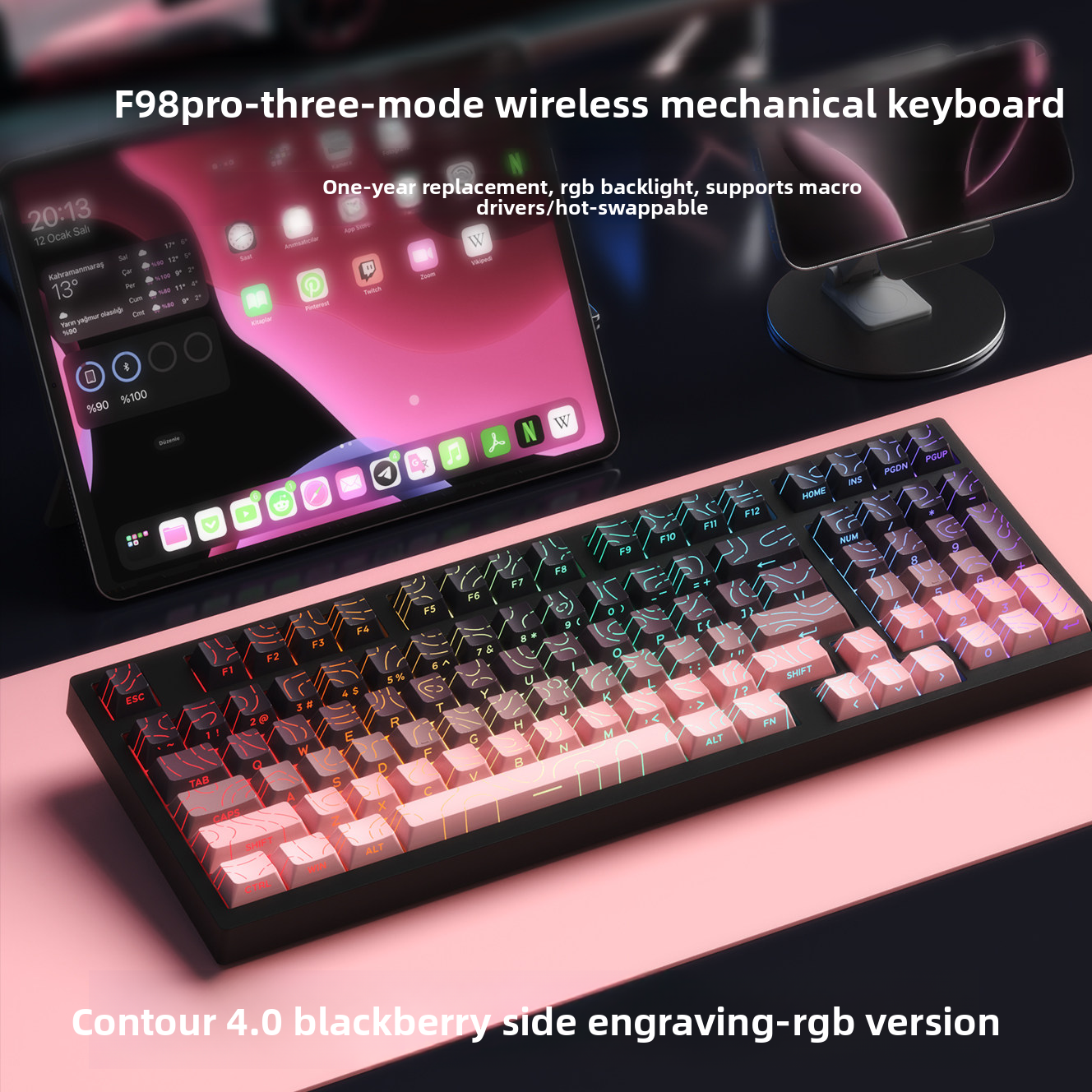 F98Pro Wireless Mechanical Keyboard