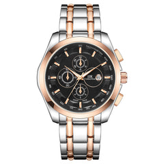 Rose Gold With A Black Dial