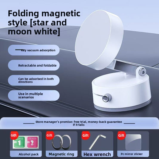 Magnetic Phone Holder With Rotation Charging Car Mount Gear