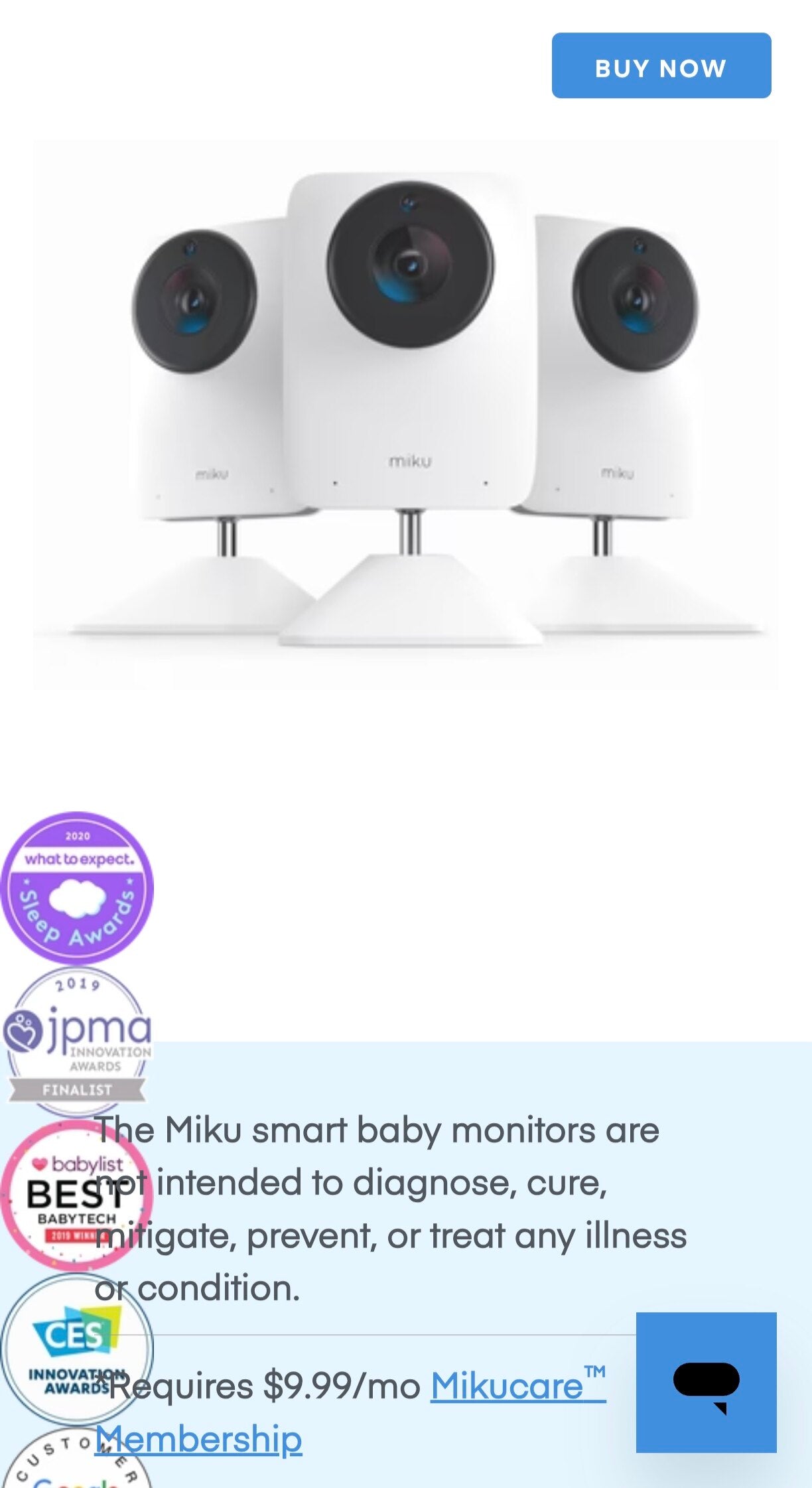 Baby Monitor with Pan Tilt Camera HD Night Vision