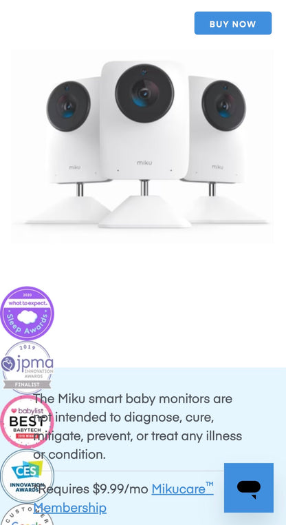 Baby Monitor with Pan Tilt Camera HD Night Vision