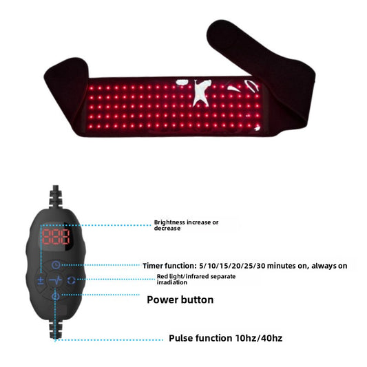 Red Infrared Therapy Belt for Back Support and Pain Relief
