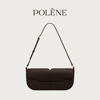 Genuine Leather Baguette Shoulder Bag for Elegant Daily Use