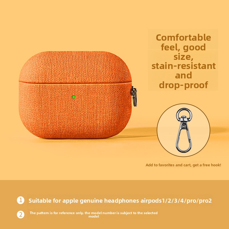 Fabric AirPods Protective Case with Optional Accessories
