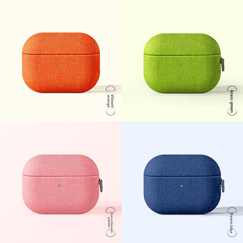 Fabric AirPods Protective Case with Optional Accessories