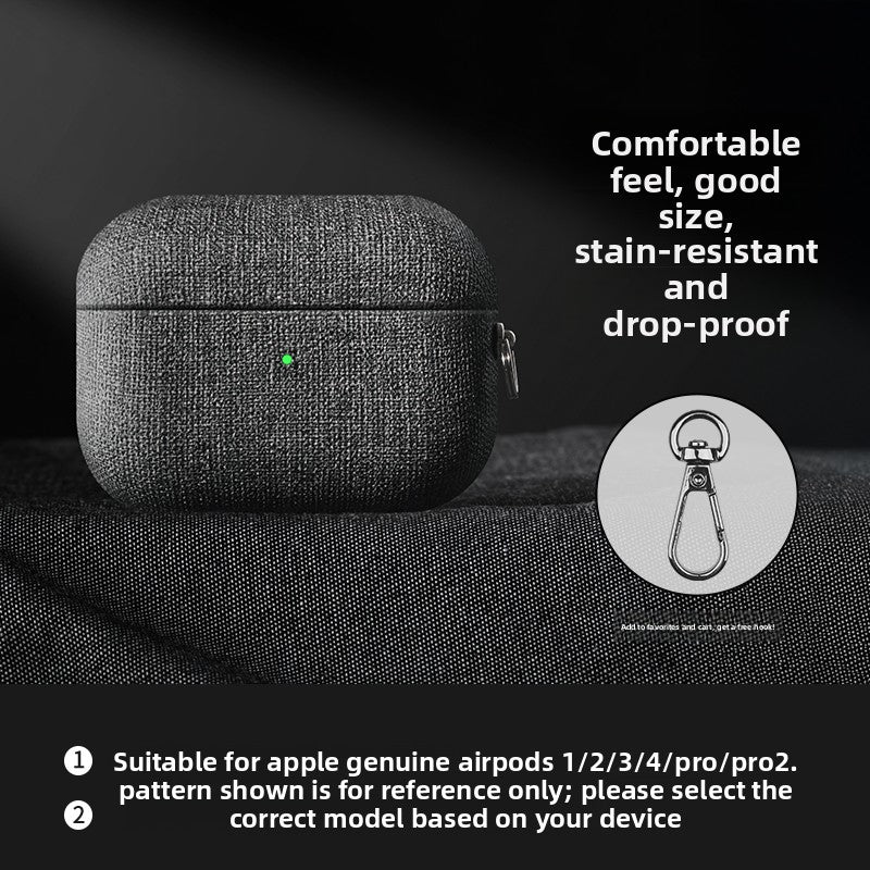 Fabric AirPods Protective Case with Optional Accessories