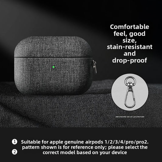 Fabric AirPods Protective Case with Optional Accessories