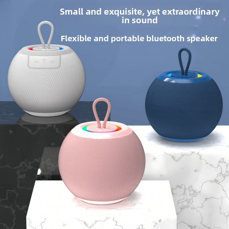 Fabric Round RGB Light Portable Bluetooth Speaker